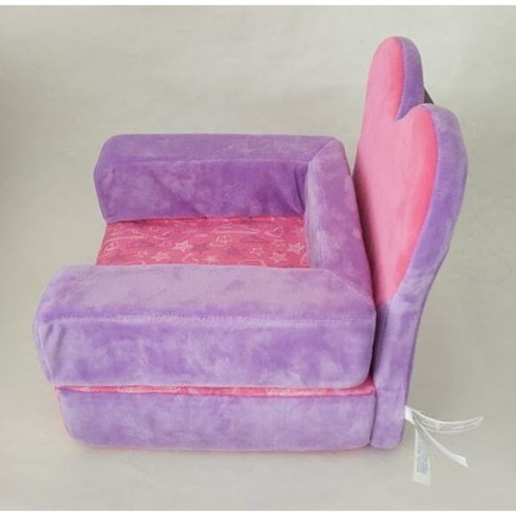Build-A-Bear Workshop Plush Heart Chair Bed - Pink, Purple - Picture 5 of 10